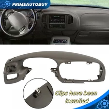 Dash Pad Dashboard Panel Bezel Trim Gray Fit For Ford F150 Expedition 97-03 ABS