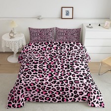 Cheetah African Wildlife Animals Bed Comforter Set Queen Size,Geometric Dot S...