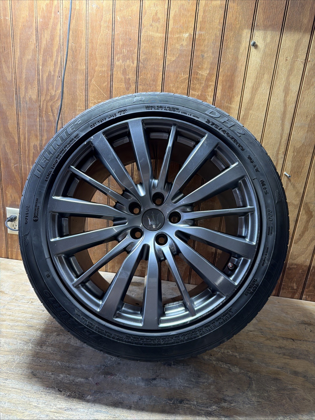 ⭐ 14-21 Maserati Ghibli Rear 19" Light Alloy Speedline Rim Wheel Tire Oem