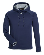 NEW Under Armour Women's Double Threat Fleece Hoodie 1295300 in Navy SIZE MEDIUM