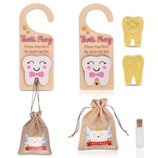 Tooth Fairy Door Hanger Kit for   First Lost Tooth Gift Set with Wooden Door ...