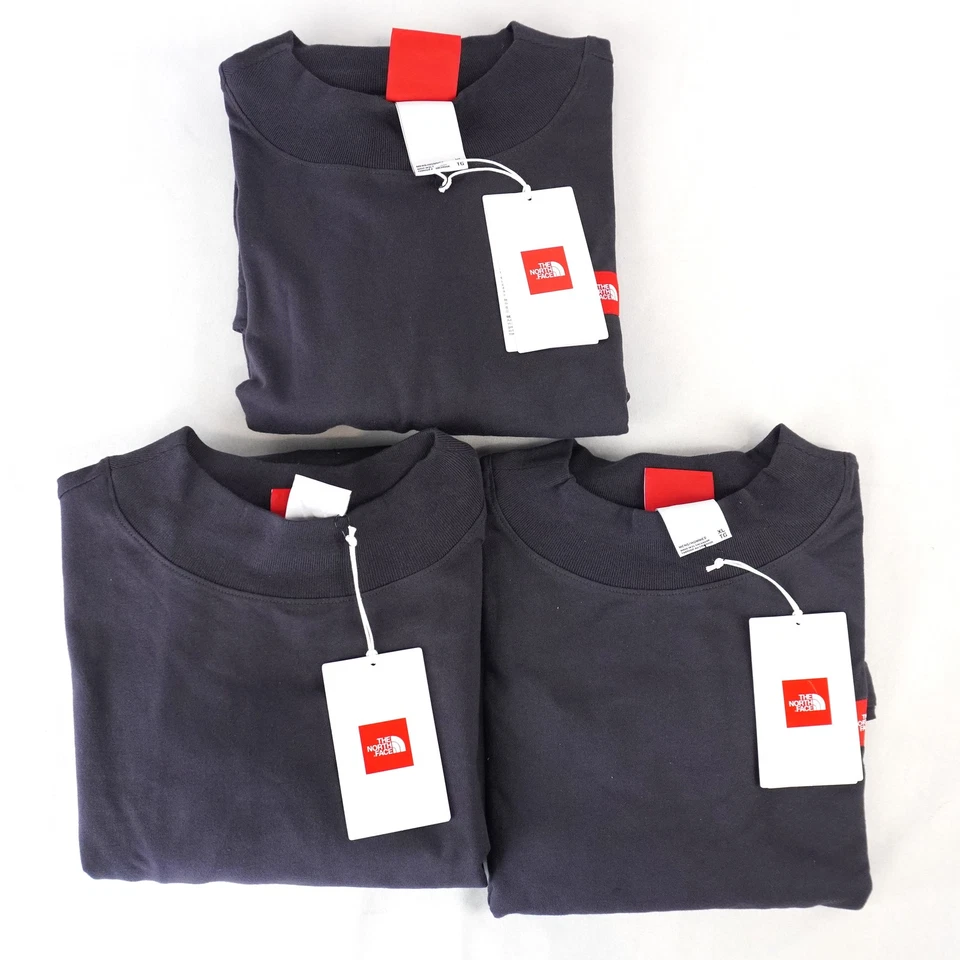 The North Face Red Box Long-Sleeve T-Shirt In Obsidian - Men's Size XL Lot of 3
