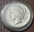 1921 Peace Dollar High Relief Silver $1 XF/AU Key Date US Coin No Reserve!
