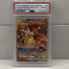 Pokemon TCG Charizard & Braixen GX 22/236 Cosmic Eclipse EN Holo PSA 10 on eBay