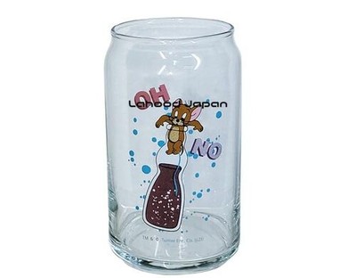 Tom and Jerry Tin-Shaped Glass Approx. 360ml Cola Jerry Glass Made in Japan Tom