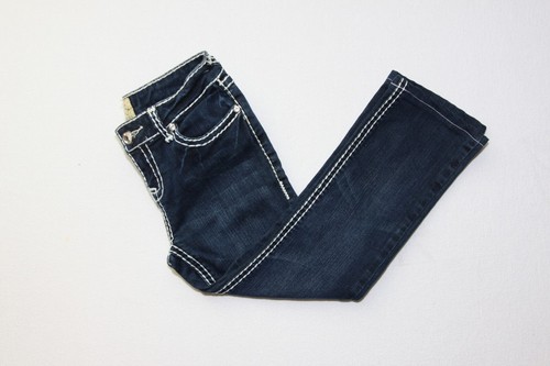 L.A. IDOL Girl's Size 14 Dark Wash Blue Denim Jean Capri - Picture 23 of 23