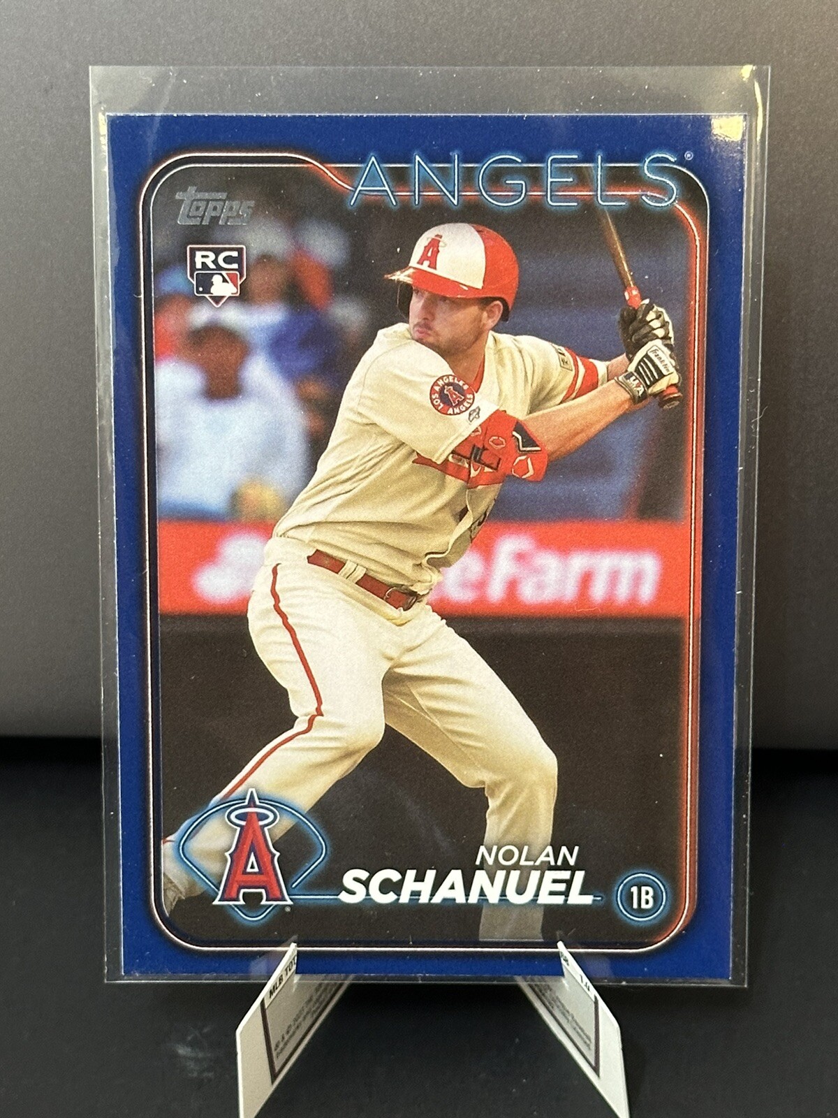 Nolan Schanuel RC Royal Blue Border 2024 Topps Series 1 #53 LA Angels
