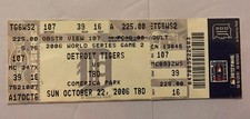 2006 World Series Game 2 Full Ticket  Detroit Tigers/St Louis Cardinals