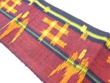 6939201: JAPANESE KIMONO / VINTAGE NAGOYA OBI / TSUMUGI / WOVEN STRIPE  KASURI