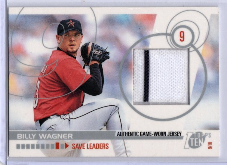 2002 Topps Ten Baseball Billy Wagner JERSEY ASTROS