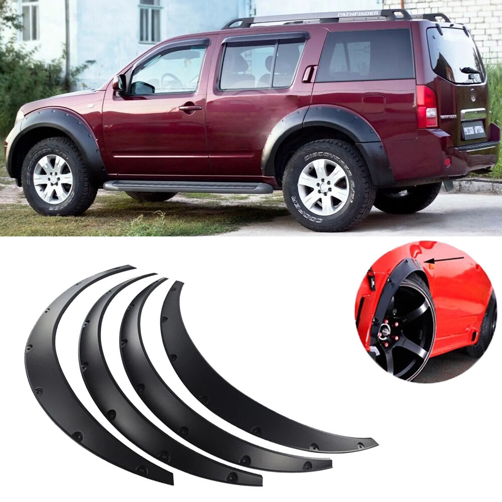 4PCS 3.5" Car Flexible Fender Flares Wide Wheel Arches For Nissan D21