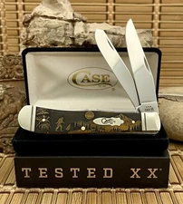 Case XX USA Smooth Antique Bone SASQUATCH Trapper 1/500 Pocket Knife NEW