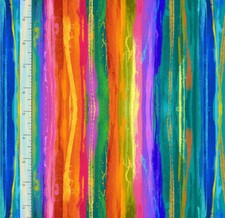 Sundance Stripe Fabric Multicolor Cotton Timeless Treasures CD3309 By The Yard