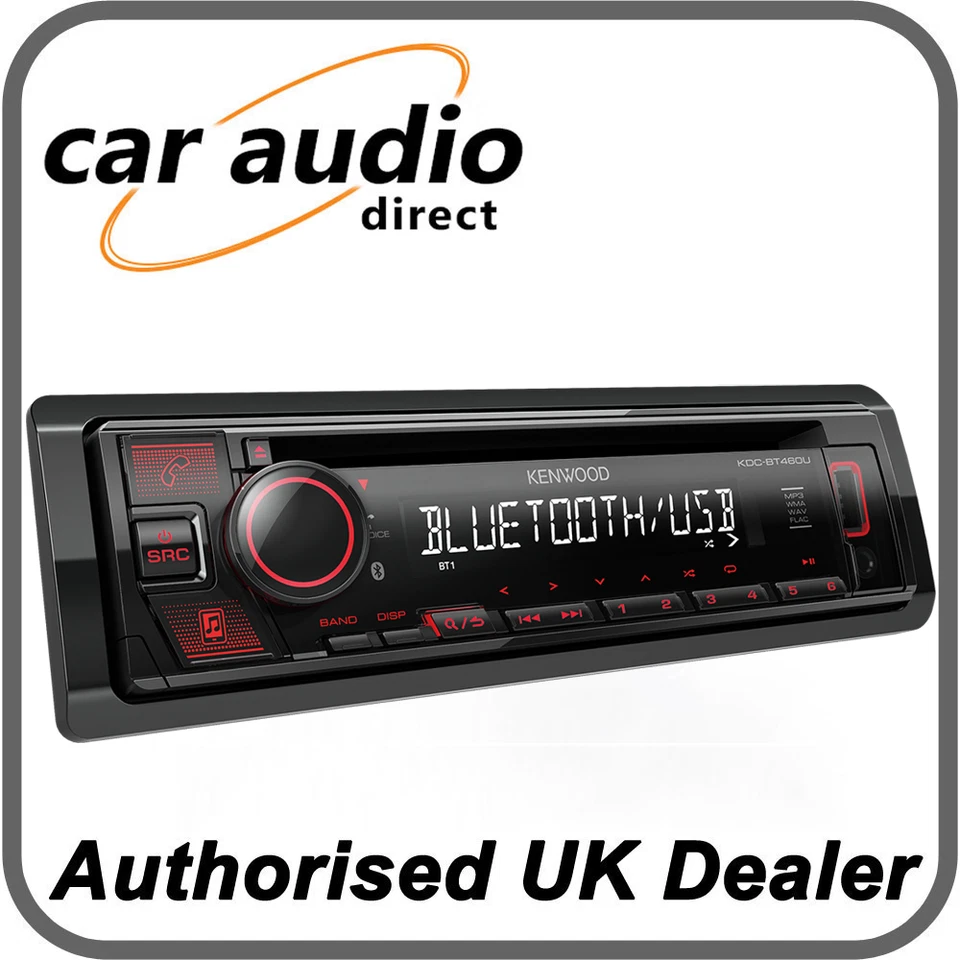 Kenwood KDC-BT460U CD MP3 USB FLAC Bluetooth Car Radio Stereo - Image 2 of 3