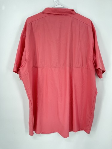Columbia Shirt Mens XXL Red Coral Omni-Shade Short Sleeve regular fit - Picture 4 of 7