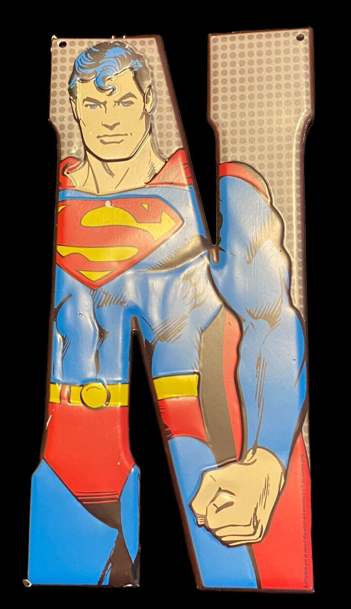 NWT DC | “N” eBay Superman Lobby Decor Hobby Comics Wall initial