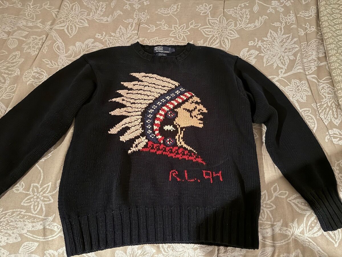 Vintage Polo Ralph Lauren RL94 Indian Head Hand Knit Sweater Vintage Polo Ralph Lauren RL94 Indian Head Hand Knit Sweater