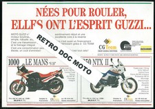 Prospectus MOTO GUZZI 1000 LE MANS CALIFORNIA III GT V650 1988 Brochure Français