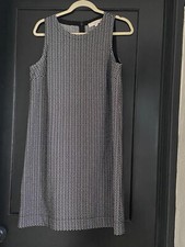 Loft Women's Black Herringbone Sheath Dress, Large