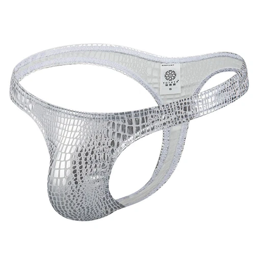 Men Faux Leather G-string Thong T-back Lingerie Briefs Sexy Underwear Panties US - Picture 7 of 25