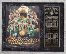 Boston Celtics 2024 NBA CHAMPIONS 12 x 15 PLAQUE