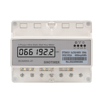 DIN Rail-Three-Phase 4-Wire Power Seal Digital Wattmeter Power Burning1863-