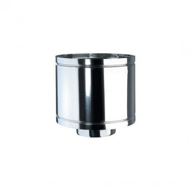 Conduit de cheminée en acier noir 80mm pour poêle à granulés simple paroi