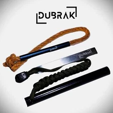Dubrak Huge 5" x 1/2" Ferro Rod Fire Starter + Tinder Rope for Camping Outdoor