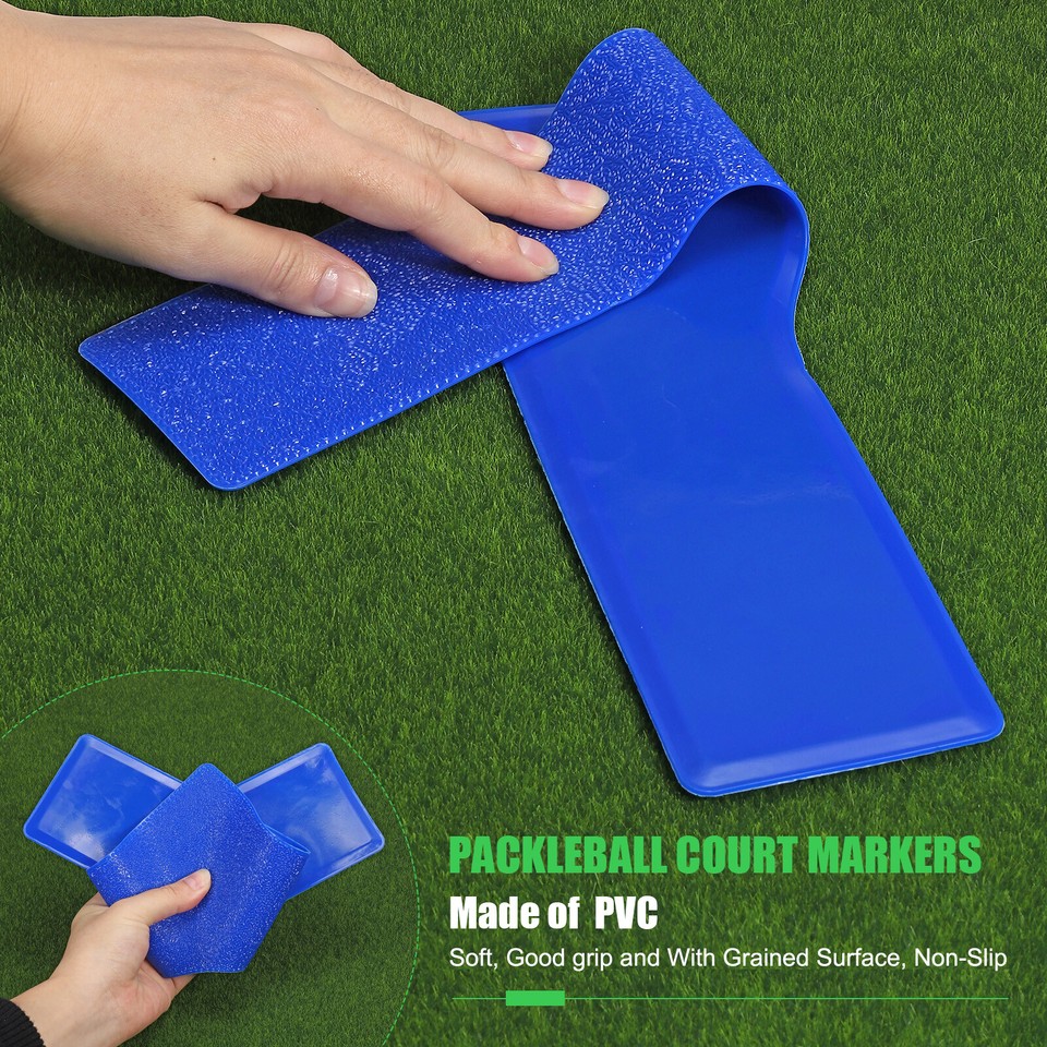 Court Line Marker Set - Rutschfeste Sportmarkierungen Für Pickleball & Tennis