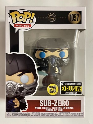 Funko Pop! Movies Mortal Kombat Sub-Zero #1057 Glow in the Dark EE Exclusive
