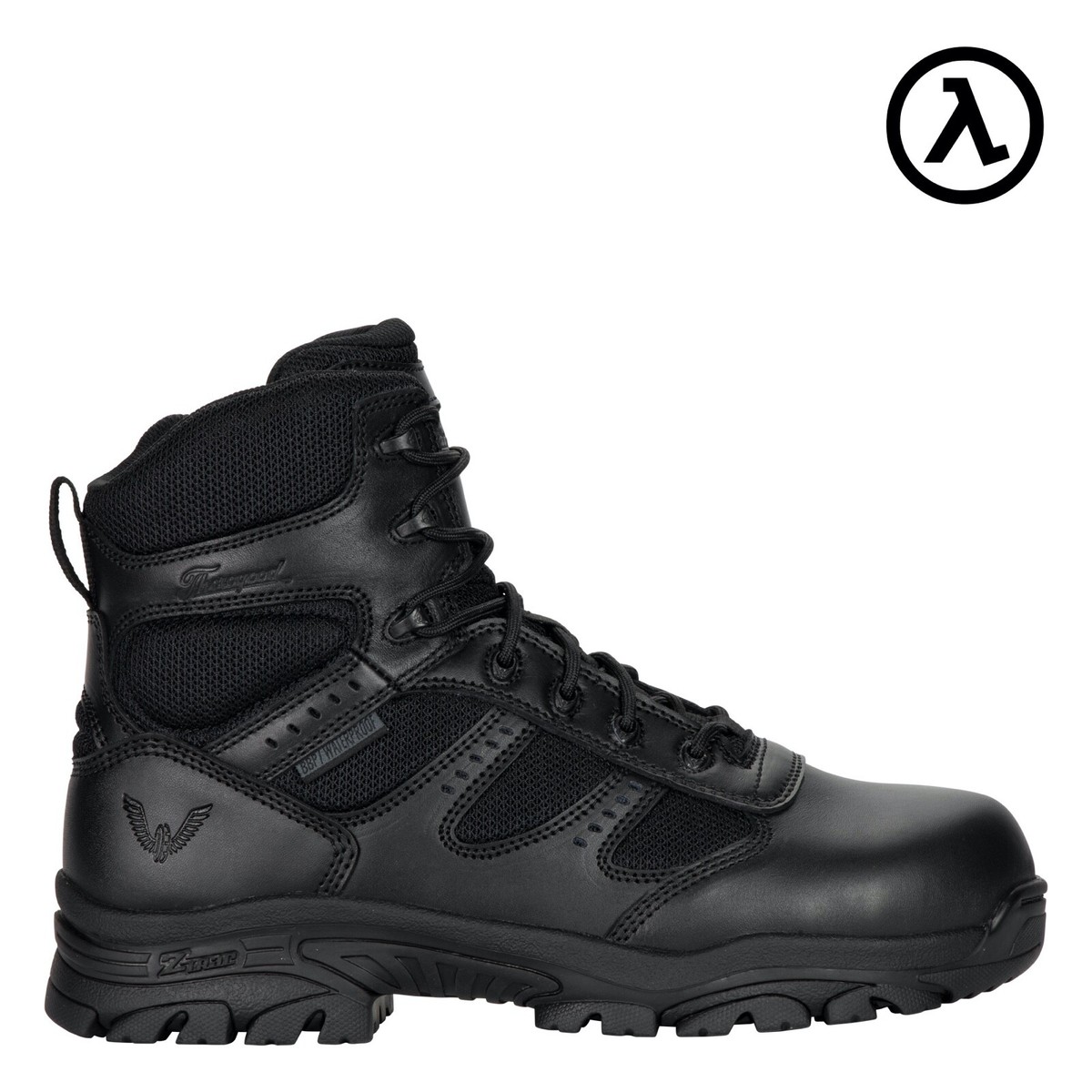 Thorogood Tactical Boots Men\'s Size 12 Black Ankle Guard Zipper Side Shoes Thorogood Unisex 8 Inch Public Safety Side Zip Black Work main image 2