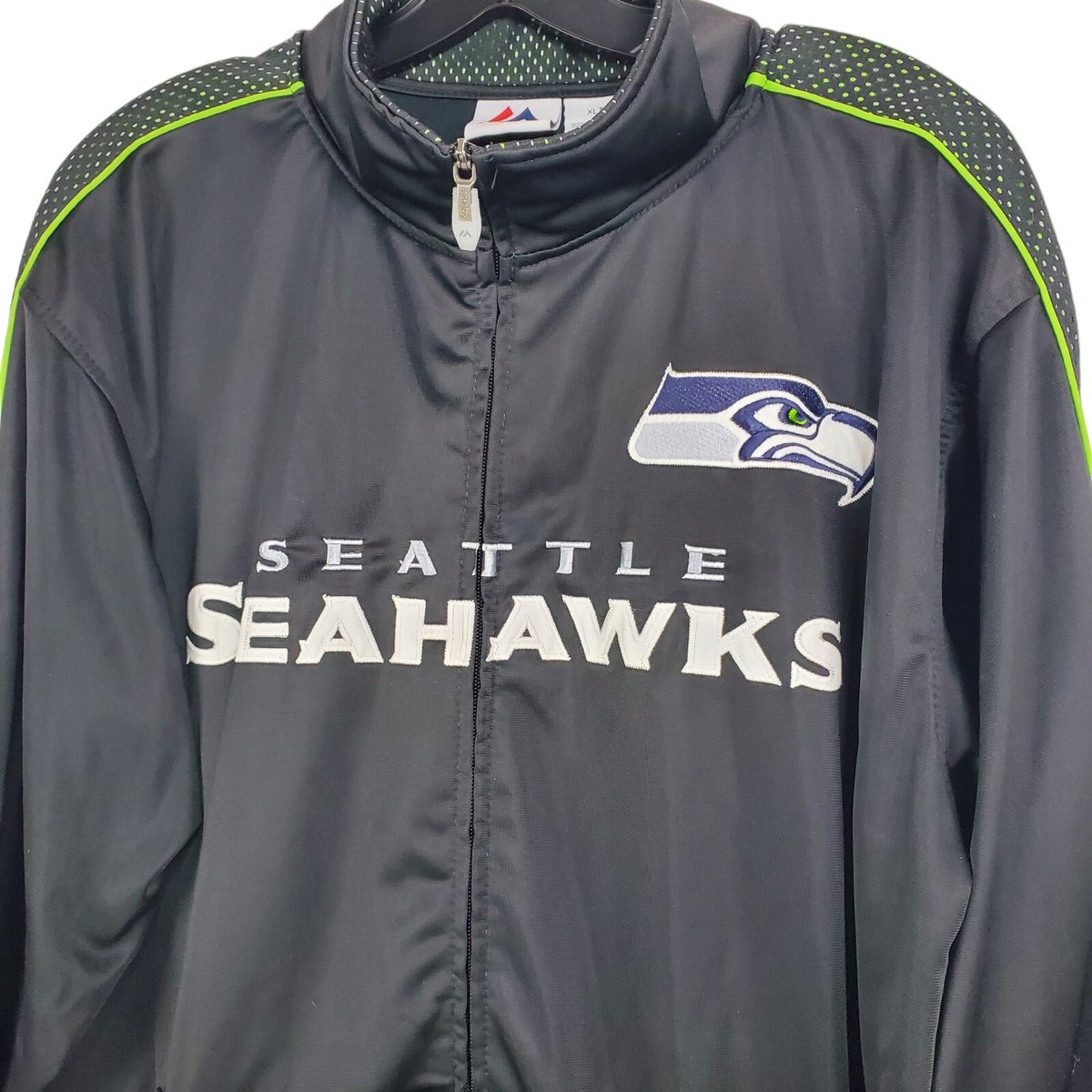 SEATTLE SEAHAWKS Jacket Adult XLT TALL Gray MAJESTIC Athleisure