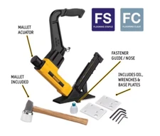 DEWALT DWFP12569 2-in-1 Pneumatic 15.5-Gauge and 16-Gauge Flooring Tool
