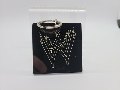 Vintage Etched WWE Get the F out Logo 2 1/2'' Square Keychain Mirror Back NOS