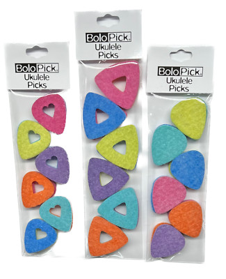 BoloPick Ukulele Pick Sampler, 36 Felt Pick Bundle for Schools, Teachers, Stores