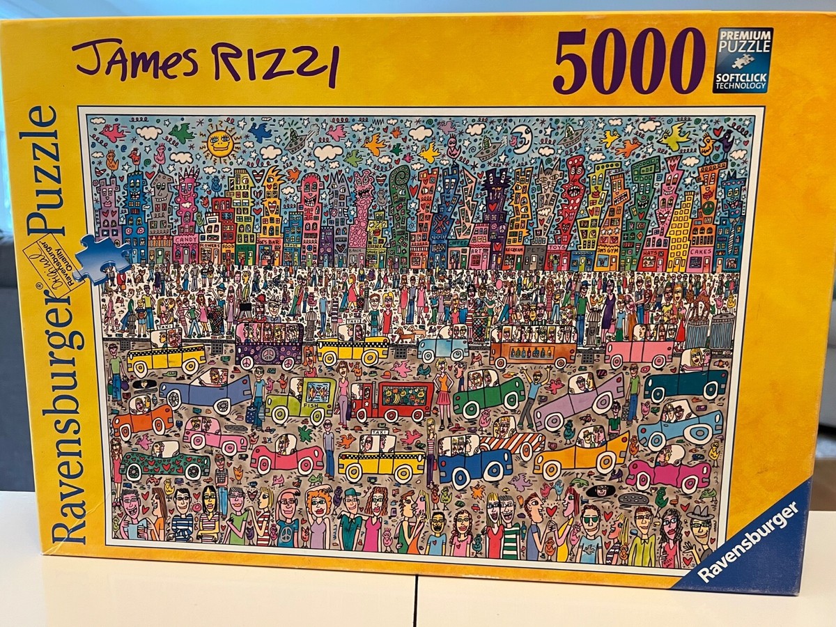 2011 James Rizzi Ravensburger 5000 Piece Fine Art Jigsaw Puzzle