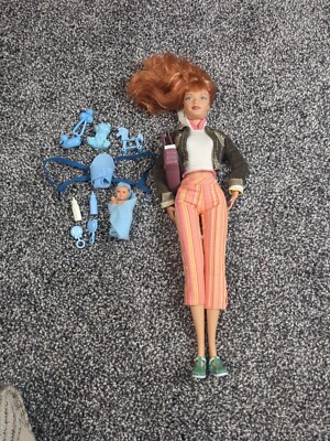 Barbie Happy Family Neighborhood Shopping Midge, Baby, Purse, and Blanket OOAK
