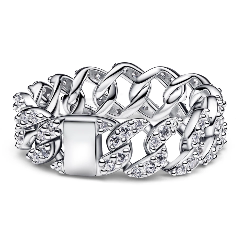 Pandora Anello A Catena In Argento Per Donne Pavé 193557C01 - Immagine 2 di 3