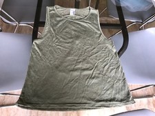 Girl's Urban Groove Open Back Dance Tank Size Large Child Dark Green