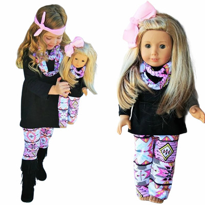 3 PIECE AZTEC OR MATCHING DOLLY  & ME GIRL DOLL OUTFITS
