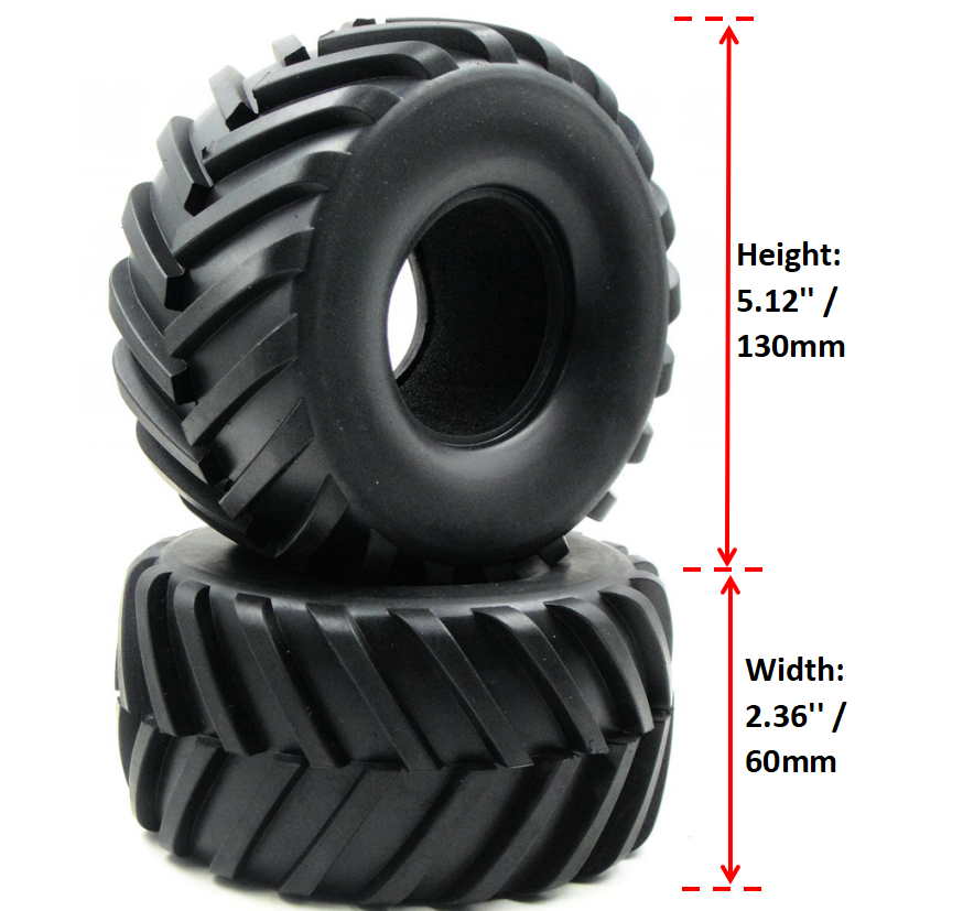 4 Stück Weiche Schwamm-Reifen Für 1/10 RC Crawler – Durchmesser 125–130 Mm