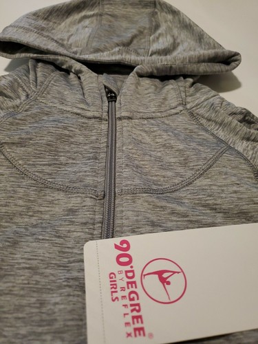 90 Degree By Reflex Youth Girls Hoodie Jacket Sizes 10 MEDIUM SILVER COMBO SD - Picture 2 of 4