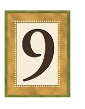 Grasslands Road Estate Pineapple Build Your Address Plaque Number 9  3"x4"