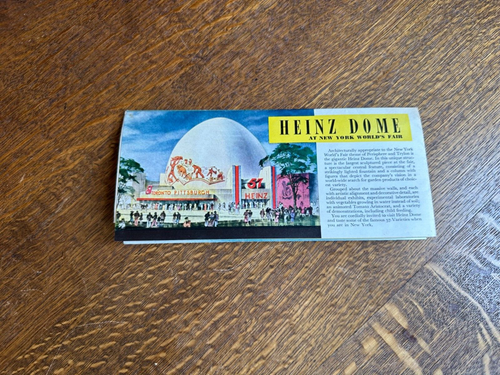 1939 Golden Gate Exposition San Francisco- Heinz Dome Souvenir Fold Out Pamphlet - Picture 3 of 6