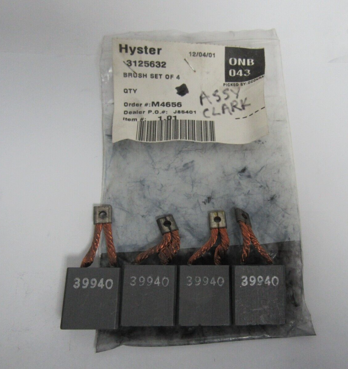 HYSTER 3125632 MOTOR BRUSHES SET OF 4 | eBay 