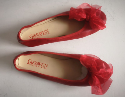Damen Schuhe Ballerinas GIESSWEIN Gr 40 rot Echtleder