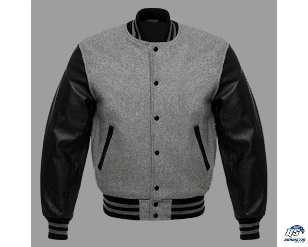 Gray letterman best sale jacket