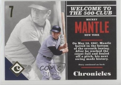 2017 Panini Chronicles Gold 526/999 Mickey Mantle #7 HOF 5cb