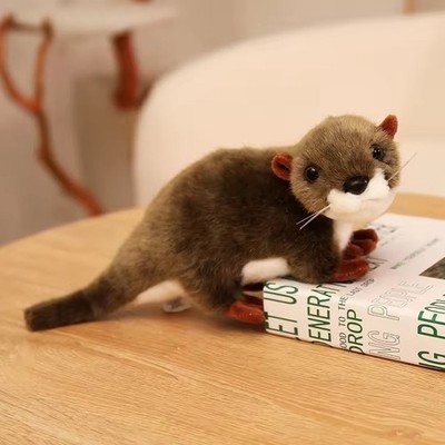 Brown Otter Plush Toy 13'' Stuffed Animal Toddler Doll Gift for Kids