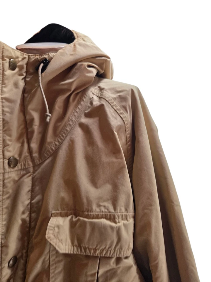 Vintage LL Bean Jacket Mens Large Tan Parka 1980s Wind Rain Coat Gore-tex - Image 3 of 4